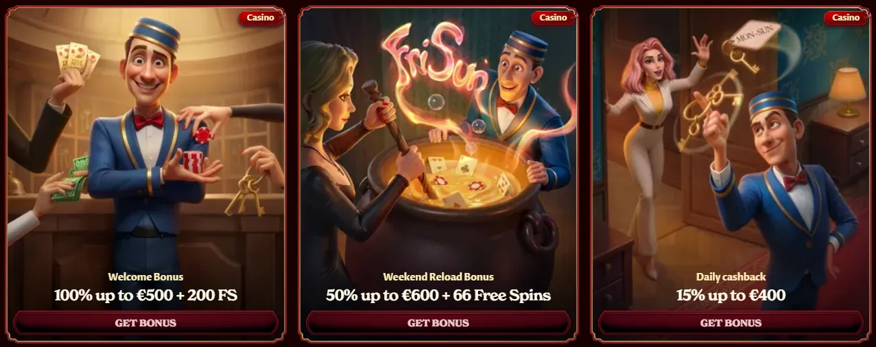 Casoola Casino casino promoties: welkomstbonus, reload, cashback