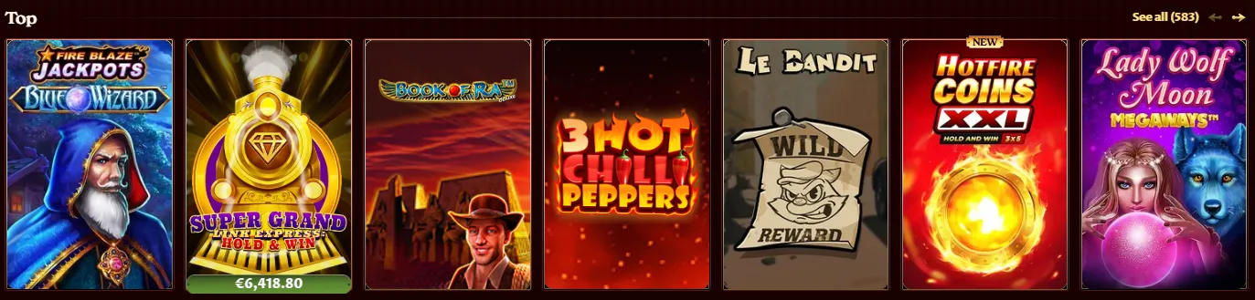 Casoola Casino Top games